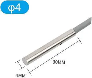 Micro Proximity Switch Three Wire Inductive Sensor with 2m Cable IP68 Waterproof NPN PNP NO NC Inductive Metal(NPN NO)(o4)