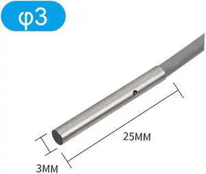 Micro Proximity Switch Three Wire Inductive Sensor with 2m Cable IP68 Waterproof NPN PNP NO NC Inductive Metal(NPN NO)(o3)