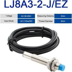 LJ8A3-2-Z-BX/AX Proximity Switch BY/AY/EX/DX/DZ/EZ PNP/NPN NO NC M8 2mm Detect distance Inductive Sensor Switch(LJ8A3-2-J-EZ)