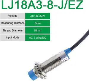 1Pcs LJ18A3-8-Z-BX 18A3-5-Z/BY Proximity Sensor Switch DC6~36V M18 AX/AY/CX/CY/EZ/DZ  PNP/NPN NO NC(LJ18A3-8-J-EZ)