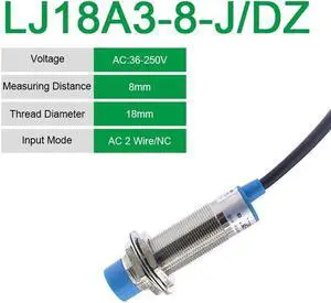 1Pcs LJ18A3-8-Z-BX 18A3-5-Z/BY Proximity Sensor Switch DC6~36V M18 AX/AY/CX/CY/EZ/DZ  PNP/NPN NO NC(LJ18A3-8-J-DZ)