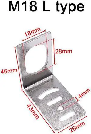 SN04 approach sensor holder photoelectric sensor switch support metal proximity switch bracket(M18 L type)