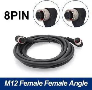 M12 sensor connector cable double head waterproof line male female 2m wire waterproof 4Pin 5Pin 8Pin sensor connectors(Angle F to F 8 p)