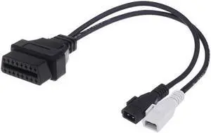 2X2 PIN 16 PIN OBD2 female to Audi 2pin adapter cable(OBD F CABLE 1PCS)
