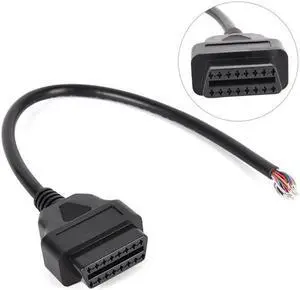 Automotive OBD2 MALE OBDII Open Cable 16 Pin female open wire 16 core(OBD F TO OPEN 1PCS)