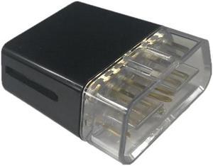 Automotive OBD 24V plug 16 pin interface computer detection and diagnosis socket OBD2 sound card transparent black car shellOBD2 MALE 10PCS