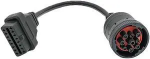 9P to OBD16 Heavy Duty Truck Diagnostic Line Connection Line(obdf to J1939  1PCS)
