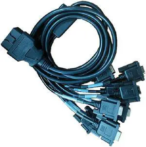 CAR OBD MALE TO 10 DB9 FEMALE INTERFACES SERIAL RS232 DIAGNOSTIC TOOL GATEWAY CONNECTION CABLE(1.9M)(OBD2 TO DB9 1PCS)