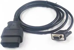 Automobile OBD2 16PIN TO DB9 Serial RS232 OBD to DB9 Serial Port Extension Cable(1.9m)(OBD2 TO DB9 1PCS)