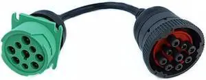 J1708 6P gray 9P pin to J1939 cable conversion cable 6-pin to 9-pin suitable for J1939 type 1 and 2 connectors(J1939 CABLE 1PCS)