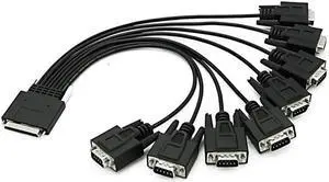 VHDCI68 to 8-port RS232 serial card cable PCIE to 8-port serial expansion card Industrial 232 9-pin serial cable(0.35M)(68P TO DB9M 1PCS)