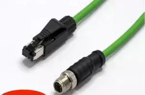 M12 to RJ45 Ethernet cable, 4-core 8-core ADX encoding sensor cable, industrial Ethernet cable, M12 connector(1M)(8P X KEY 1PCS)