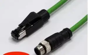 M12 to RJ45 Ethernet cable, 4-core 8-core ADX encoding sensor cable, industrial Ethernet cable, M12 connector(1M)(8P A KEY 1PCS)