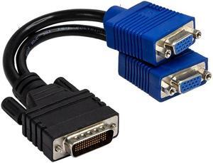 DMS 59-pin to dual vga graphics card adapter cable, dual vga, dual screen, dual display computer connection monitor(0.2M)(DMS 59P TO VGA 1PCS)