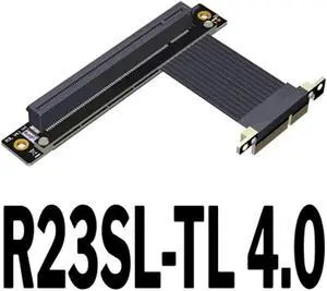 PCIe 4.0 x4 to x16 Extension Cable 4.0 PCI-e Riser Adapter Graphics Card Extender for GTX3080ti RX5700xt GPU(R23SL-TL)(15cm) PCIe 4.0 x4 to x16 Extension Cable 4.0 PCI-e Riser Adapter Graphics Card Extender for GTX3080ti RX5700xt GPU(R23SL-TL)(15cm)