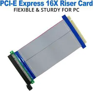 PCI-E 16X Riser Card Extender PCI Express 16X 1 Slot Extension Cable Riser Extender Card Adapter Flexible Cable Flexible Cord
