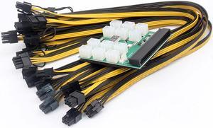 Breakout Board Adapter 12x6pin Server Power Supply Board 12V PCI-E Power Supply Circuitboard