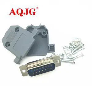 DB15 connector 2 row hole/pin female Male plug port socket adapter D Sub DP15 +shell