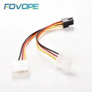 ATX IDE Molex Power Dual 4 To 6-Pin PCI Express PCIe Video Card Adapter Cable 18CM Dropshipping
