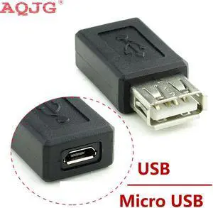 Black USB 2.0 Type A Female to Micro USB B Female Adapter Plug Converter usb 2.0 to Micro usb connector wholesale