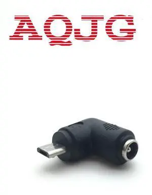 DC 5.5x2.1 mm Jack To Micro USB B 5P Right Angle Male Power Adapter Connector ForSamsung phones and Other