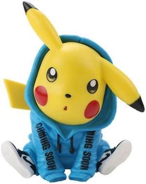 Pokemon Pokémon Tide Clothes Cap Sitting Pikachu Pokémon Anime Handrun Model Ornament Pikachusitting blue