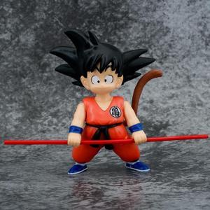 Anime Dragon Ball Figures Goku Childhood Long Stick Small Son Goku 16CM PVC Action Figures Statue Collection Model Toys Gifts