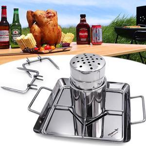 Meykers Beer Can Chicken Holder | Vertical Stand Roaster for Beer Butt Chicken on Grill Smoker Oven