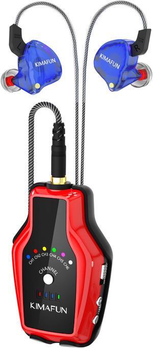 One Receiver, Need Transmitter to Work, KIMAFUN 2.4G Wireless in-Ear Monitor System IEM System Beltpack Receiver for Stage Performance, Band Rehearsal, Bass Guitar Amp, Speakers, Live Broadcast