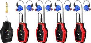 KIMAFUN 2.4G Wireless in-Ear Monitor System IEM System Transmitter Beltpack Receiver for Stage Performance, Band Rehearsal, Guitar Amplifier, Bass Amp, Speakers, Camera Record, Live Broadcast
