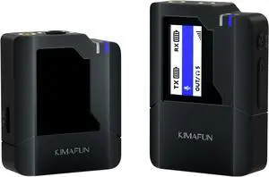 KIMAFUN Wireless Microphone System, Compact Wireless Transmitter and Receiver for Camera, Smartphone, iPhone, Android Phone, Vlog, TikTok YouTube Facebook Live Stream, Interview, Recording, KM-G50-1