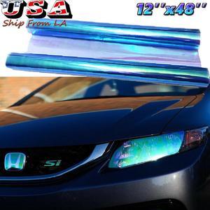 12"x 48" Neo Chrome Tint Headlight Taillight Vinyl Wrap Sheet Sticker Trim