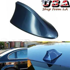 Dark Blue Shark Fin FM/AM Radio Signal Decor Car Trim Universal