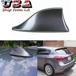 Glossy Gray Car Roof Shark Fin Vortex Stereo Radio Aerial Signal Antenna FM/AM Glossy Gray Car Roof Shark Fin Vortex Stereo Radio Aerial Signal Antenna FM/AM