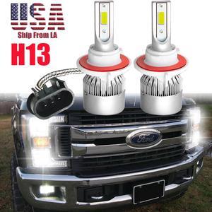 H13 6000K LED Headlight High Low Beam Bulbs For 2006-12 Dodge Ram 1500 2500 3500