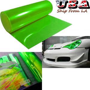 12"x 48" Gloss Green Tint Headlight Taillight Vinyl Wrap Sheet Sticker Trim
