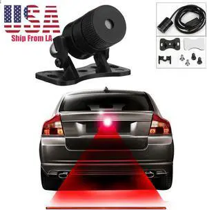 Universal Rear Laser LED Fog Light Anti-Collision Warning Lamp Brake Tailight
