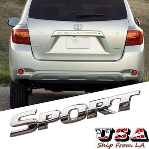 Chrome Sport Letter Badge Emblem Rear Trunk Decor Sticker Car Decal