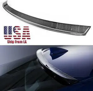 Universal Carbon Fiber Spoiler Wing Rear Sunroof Window Tail Lip Trim Sticker