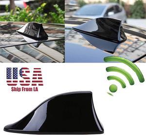 Universal Black Shark Fin Roof Antenna Aerial FM/AM Radio Signal Decor Car Trim