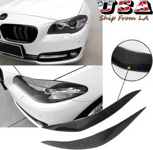 For 2011-17 BMW F10 M5 5 Series Carbon Fiber Sticker Car Headlight Cover Eyebrow