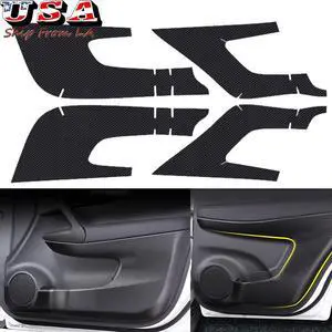 For 2014 2015 2016 2017 2018 2019 2020 Nissan Rogue Carbon Fiber Interior Door Anti Kick Panel Cover Protection Trim Film