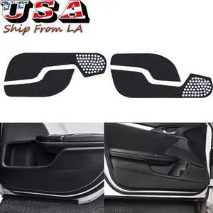 For 2016 2017 2018 2019 2020 2021 Honda Civic Sedan Carbon Fiber Interior Door Anti Kick Panel Cover Protection Trim Film