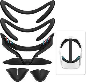 6in1 Resilient VR Facial Bracket & Anti-Leakage Light PU Leather Foam Face Cover Pad Comfort Accessories For Oculus Quest 2 VR