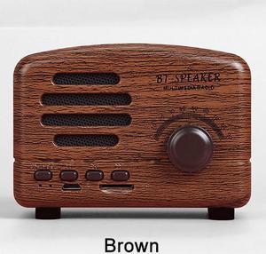 Retro Bluetooth Speaker FM Radio Wireless Portable Mini Super Bass Music Loudspeakers 2 Channel For Computer Phone Support TF