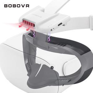 BOBOVR F2 Upgrade Active Air Circulation Facial Interface for Oculus Quest 2 Magnetic Connection Reduce Lens Fogging Soft Pad