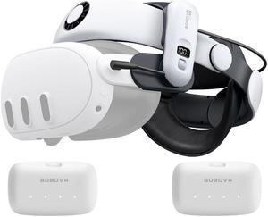 BOBOVR S3 Pro Battery Head Strap for Meta Quest 3 and TWO B100 Batteries For Meta Quest 3S / 3