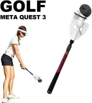 Sovawin VR Golf Club Handle Attachment For Meta Quest 3/Pro Controller Accessories for Golf+ Golf5 eClub to Enhance VR Game Experience