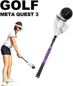 Sovawin VR Golf Club Handle Attachment For Meta Quest 3/Pro Controller Accessories for Golf+ Golf5 eClub to Enhance VR Game Experience Purple