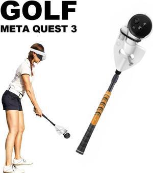 Sovawin VR Golf Club Handle Attachment For Meta Quest 3/Pro Controller Accessories for Golf+ Golf5 eClub to Enhance VR Game Experience Orange